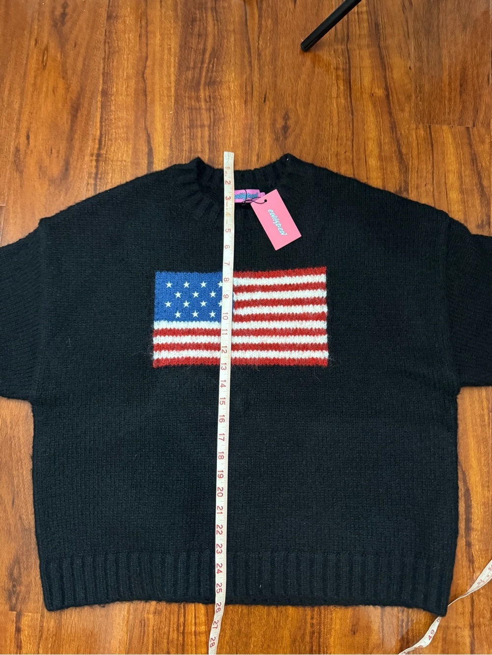 Edikted American Sweater Vintage Style Oversized Size Large Unisex - Picture 9 of 12